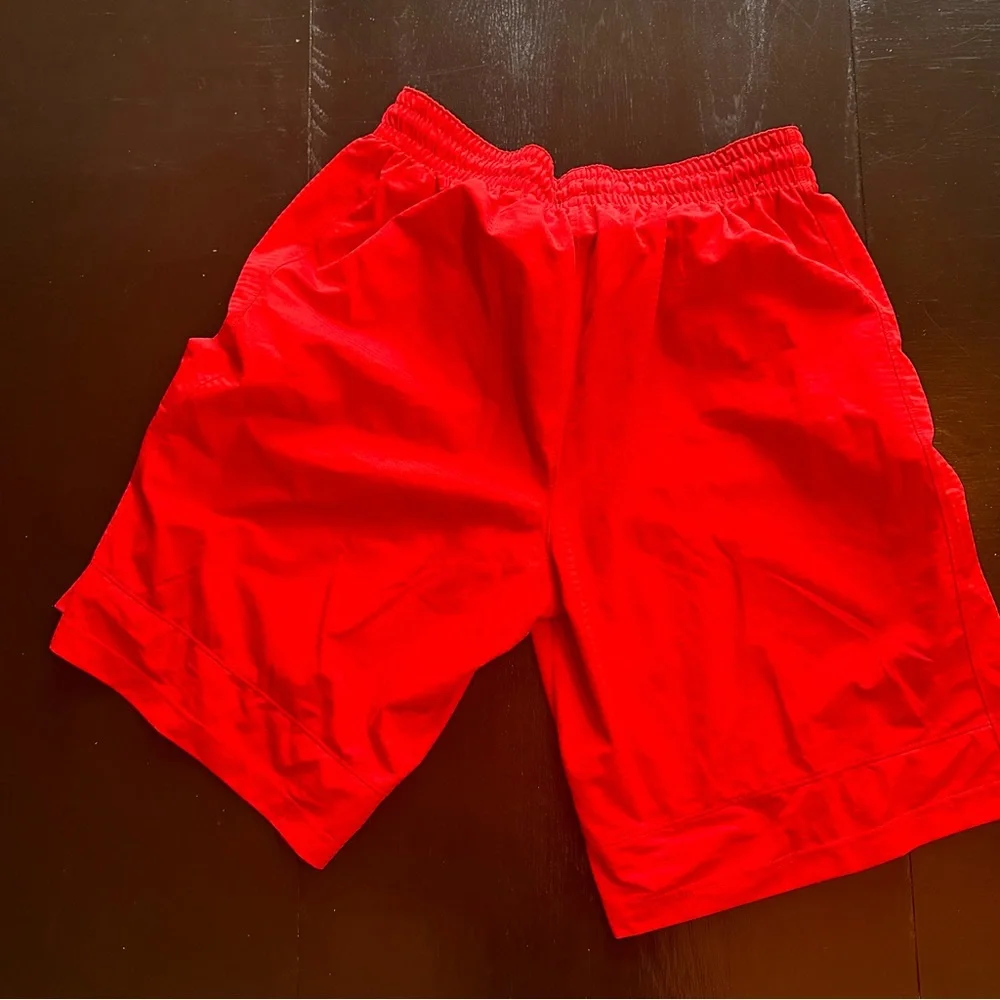 Nike Small Red and Black Athletic Gym Shorts Above Knee Basketball